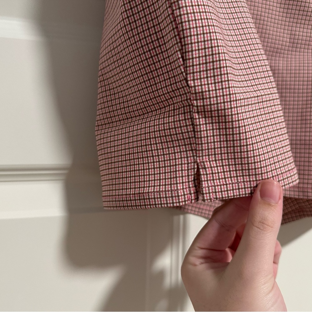 NWT Versona Chasing the Sun Pink Gingham Shorts XXL - Picture 2 of 13